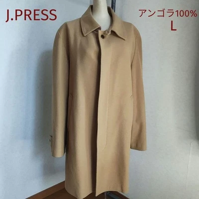 J.PRESS Angora Long Coat L Camel Lightweight Warm Vintage Condition Excellent - Image 1 of 4