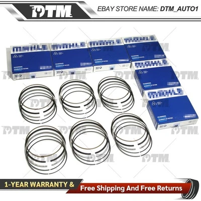 6x STD Piston Rings Set Mahle For BMW N57 E90 330d 535d X5 F10 F30 3.0 Diesel L6 - Image 1 of 4