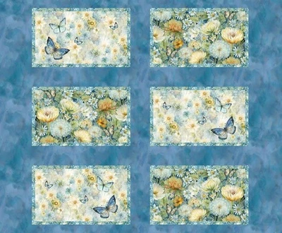 Timeless Treasures Forest Whisper Floral Cotton Fabric Placemat Panel 36" x 44" - Image 1 of 4