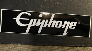 EPIPHONE Guitarras Negro sobre Blanco Guitarra Vinilo Adhesivo Calcomanía 2.5 x 11" XL - Imagen 1 de 3
