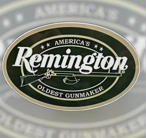 REMINGTON RIFLES AMERICAS OLDEST GUNMAKER FIREARMS DIECUT 6” OVAL STICKER - Picture 1 of 6