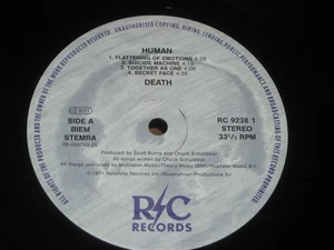 Death vinyl lp Human R/C Records RC9238 1991 UK Death Metal READ CAREFULLY - Picture 1 of 5