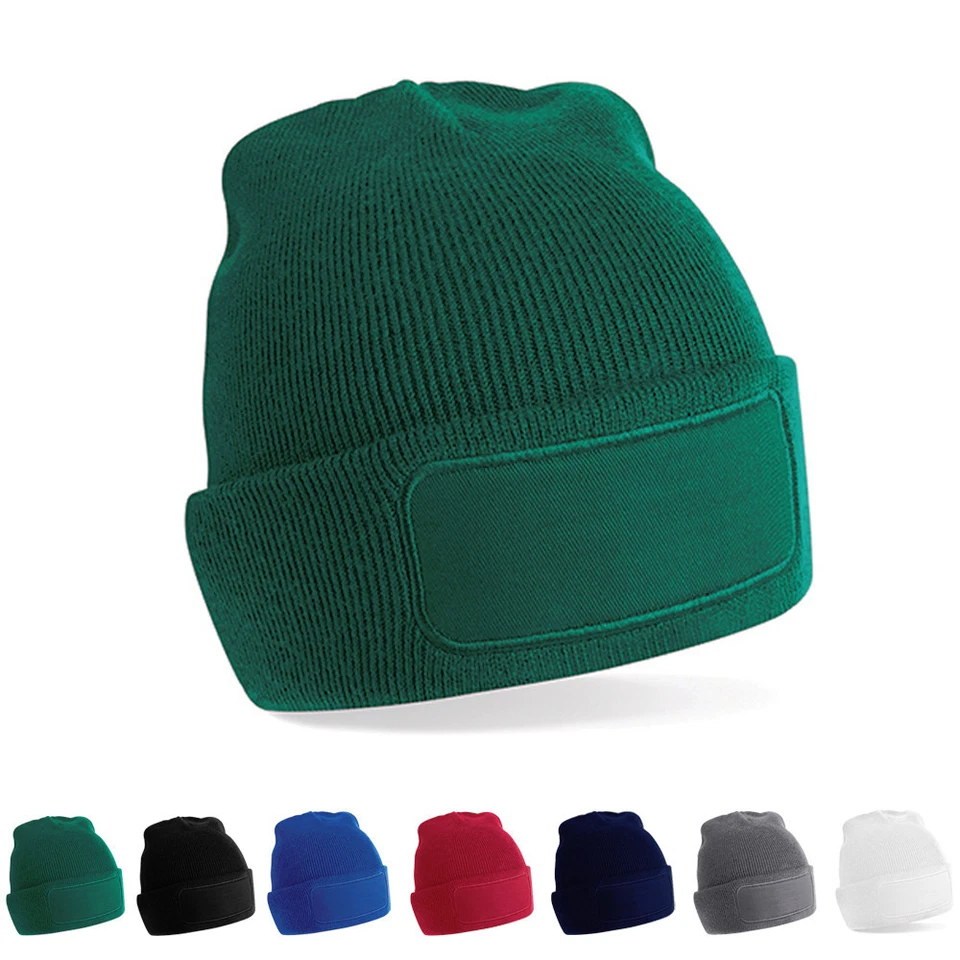 MÜTZE MIT BESCHRIFTUNGSFELD -Original Patch Beanie- NEU Beechfield CB445
