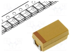 Condensador: tantalio 25VDC Caminata: C 2312 bajo ESR 22uF ESR: 400mΩ TPSC226K025R0400 - Imagen 1 de 1