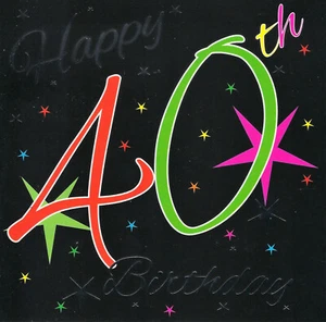 Tarjeta de Felicitación Feliz 40 Cumpleaños - Totalmente Nueva (HB40-D6) - Imagen 1 de 1