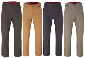 Mens Cotton Straight Fit Pants Stretch Casual Rugged Utility Trousers - Picture 1 of 25