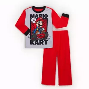 Mario Kart Boys Long Sleeve Top and Pants Pajama Set, 2-Piece, Size Small 6/7 - Picture 1 of 4