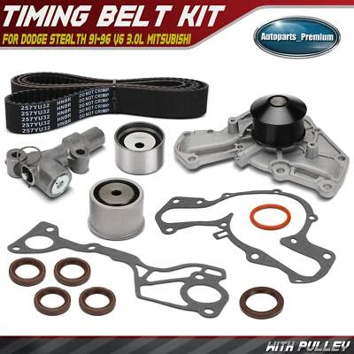 Kit de correa de distribución de 10 piezas con bomba de agua para Dodge Stealth 91-96 Mitsubishi 3000GT Foto 1 de 4