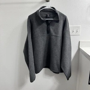 Colorado Timberline 1/4 Snap Buttons Pullover Sweatshirt XL Gray Made in USA - Picture 1 of 8