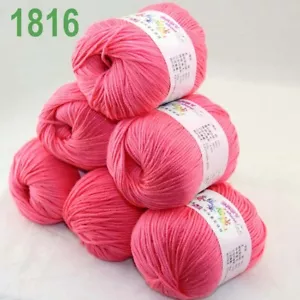 Sale 6 Skeinsx50g Cashmere Silk Wool Children Hand Knit Blankets Crochet Yarn 16 - Picture 1 of 11
