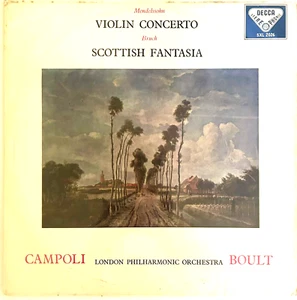 Original Decca UK 1958 Violin Concerto Campoli 1st Ed LP RARE Mendelssohn Bruch - Picture 1 of 13