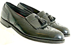 Florsheim Lexington Black Leather Kiltie Tassle Wingtip Shoes 20533 Men's US 8.5