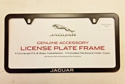 JAGUAR BLACK SLIMLINE LICENSE PLATE FRAME - T2R23568 - Image 1 of 4