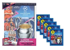 Topps Champions League Sticker 2020/2021 - 1x Leeralbum + 5 Tüten 20/21  - Picture 1 of 1