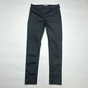 Free People Glitter Skinny Pants Stretch Pockets Cotton Blend Black Women 28 - Picture 1 of 12