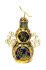 Vintage Chinese Cloisonne Enamel Perfume Bottle Vase Snuff Ornate Floral