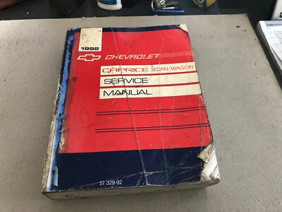 Chevrolet Caprice 1992 sedán/carro manual de servicio ST 329-92 Foto 1 de 4