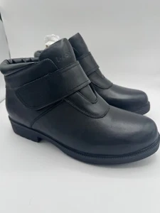 Propet Tyler Round Toe Pull on Boots US 9.5 Black 5E MBA003L - Picture 1 of 8