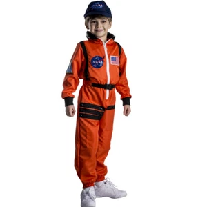 Dress Up America Astronaut Costume for Kids – NASA Orange Spacesuit for Boys - Picture 1 of 3