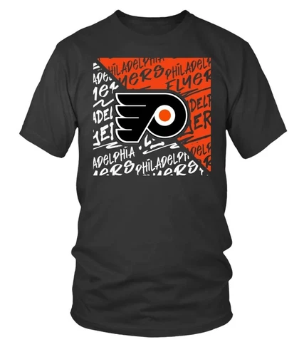 PHILADELPHIA FLYERS BLACK DIVIDE T SHIRT GIFT FOR MEN WOMEN ALL SIZE Cover