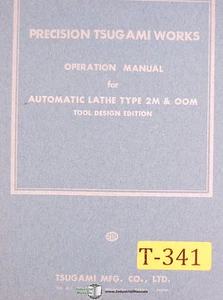 Tsugami 2M and 00M, Tool Design Edition, Operations Manual - Picture 1 of 3