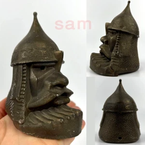 Figura de metal vintage de la URSS de los años 60 Ilya Muromets cabeza de héroe de cuento de hadas bonita 10 cm - Imagen 1 de 9