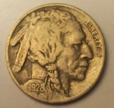 1928 S Two Feathers Buffalo Nickel VF Cover