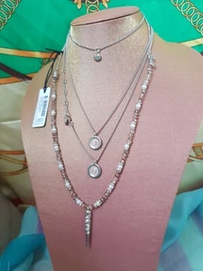 πππ$169 NEW MIMCO SILVER tone chain PANCAKE CHOKER NECKLACE + Dust Bag - Picture 1 of 5