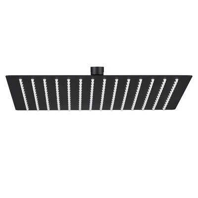 DERW MAX Edelstahl Duschkopf mit Silikondüsen Regendusche Brausekopf Quadratisch 8 Zoll