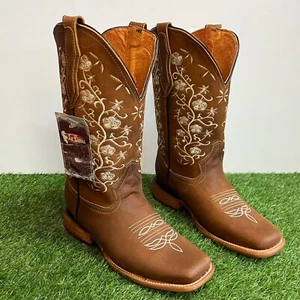 Women Square Toe Wide Calf Cowgirl Boots Western Bota Vaquera Pierna Ancha 713 - Picture 1 of 13