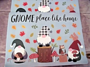 NEU Set 4 Wald Wichtel Schaumstoff Rückseite Vinyl TISCHSETS Eule Eichhörnchen Igel TIER - Bild 1 von 4