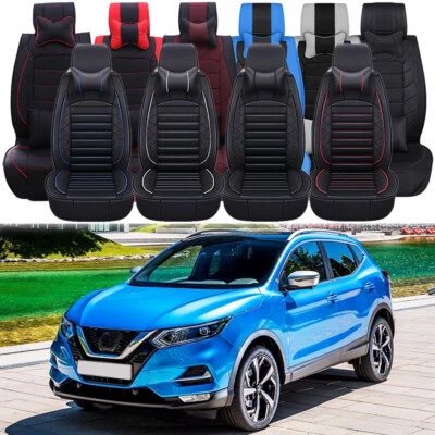 PU Leather Car Seat Cover Front +Rear Cushion Paded For Nissan Qashqai 2017-2023 - Изображение 1 из 4