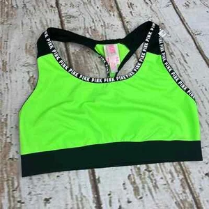 VS PINK Retired Pink Crop Sports Bra Size M - Picture 1 of 2