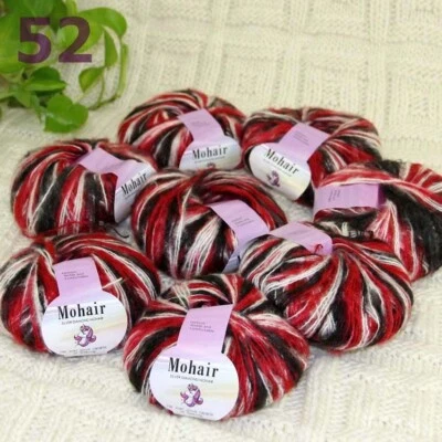 Sale New 8BallsX25g Warm Mohair Sweater Wrap Shawl Hand Knit Crochet Yarn 52 - Image 1 of 4