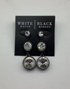 White House Schwarzmarkt schwarze Ohrringe neu mit Etikett - Bild 1 von 3