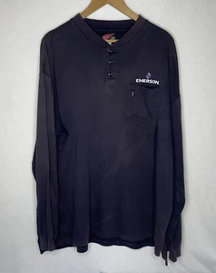 Red Wing EMERSON 1/4 Button-Up Long Sleeve Fire Resistant Black - Men's Size 2XL - Picture 1 of 11