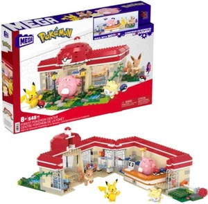 MEGA Pokemon Bauspielzeug Set: Wald Pokémon Center mit 4 Actionfiguren - NEU - Bild 1 von 13