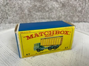 Vintage Lesney Matchbox Series 47 DAF Tipper Container Truck Yellow Silver - Picture 1 of 17