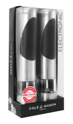 Richmond Electronic Salt & Pepper Mill Gift Set - One-Button Electric Spice Grin - Image 1 of 4