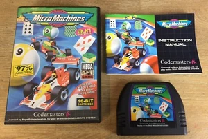 Sega Mega Drive Game * MICRO MACHINES * Retro Rare Complete - Picture 1 of 4