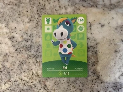 ED #163 Animal Crossing Amiibo Authentic Nintendo Mint Card From Series 2