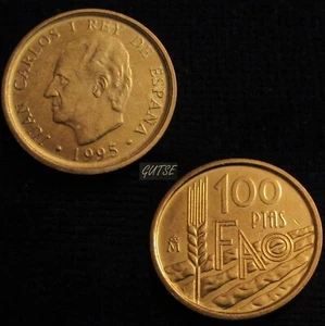 Gutse J.Carlos I-2, 100 Pesetas 1995, Pile Lisse, Bord Largeur, Sans Circulaire - Picture 1 of 1