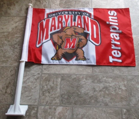 Maryland Terrapins DOUBLE SIDED CAR FLAG ! FREE SHIPPING ! FAST SHIPPING ! Cover