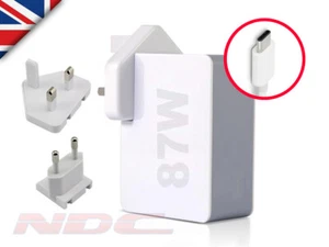 87W USB-C UK/EU Power Supply Adapter/Charger for Apple MacBook Pro 15 Touch Bar - Picture 1 of 6