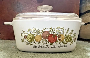 Rare Vintage Le Persil La Sauge A-1 1/2 -B 1 1/2 Qt Corning Ware Casserole w/Lid - Picture 1 of 3