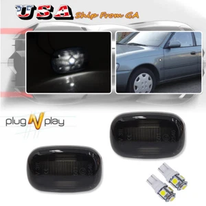 Smoked LED White Signal Side Marker Lights For Toyota Corolla Camry Hilux Prius - Picture 1 of 10