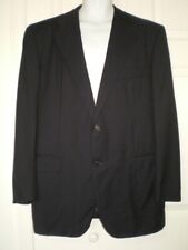 Luciano Barbera  Sartoriale Handmade Black Wool Herringbone Blazer Jacket 40 XL