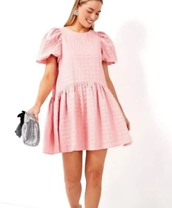 English Factory by Tuckernuck Pink Penelope Mini Dress Size XS NWT - Picture 1 of 11