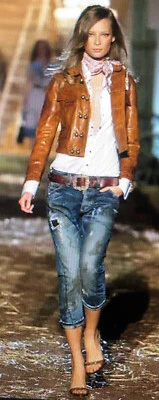 Authentic DSQUARED leather "CIVIL WAR" jacket mod.72AM018 size 44 - Image 1 of 4