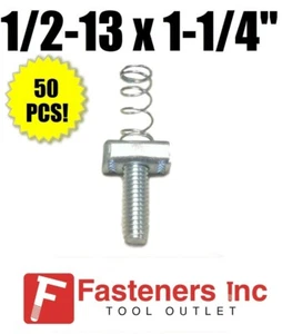 (#423620) P2381-3 1/2-13 Dado a molla con 1/2-13 x 1 1/4 perno Unistrut canale 50 pezzi - Foto 1 di 3